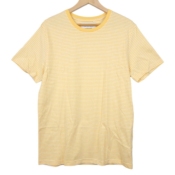 Zipcode Men’s T-Shirt Large Yellow White Striped Short Sleeve Casual Top - Picture 2 of 10